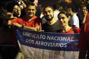 Direção do SNA (Sindicato Nacional dos Aeroviários) participa das manifestações da Greve Geral, convocada pela CUT, contra a Reforma da Previdência.