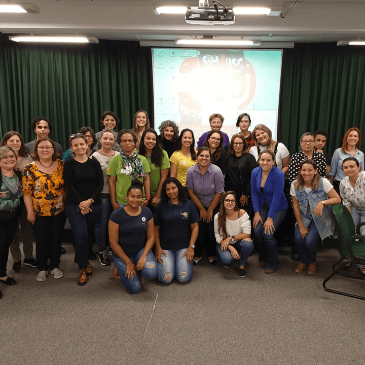 Dirigentes sindicais mulheres reunida durante curso do DIEESE que debate igualdade de gênero no mercado de trabalho.