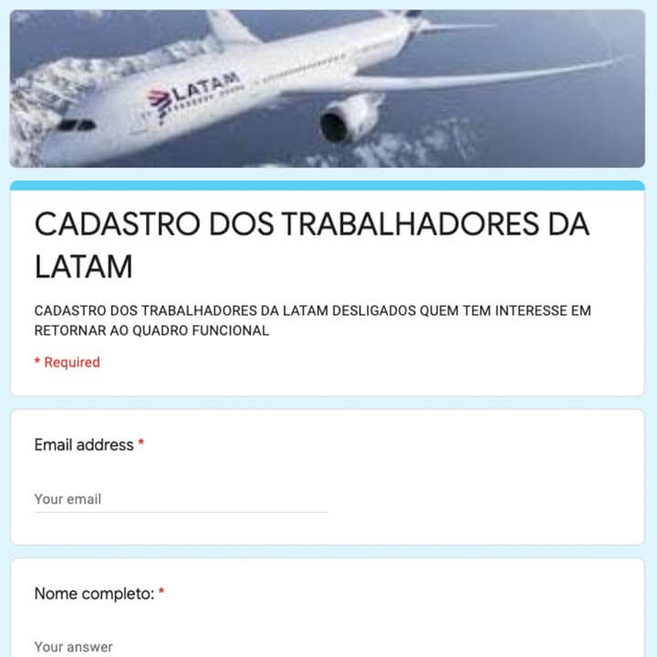 SNA não está pedidos cadastro de ex-funcionários da Latam | Sindicato Nacional dos Aeroviários